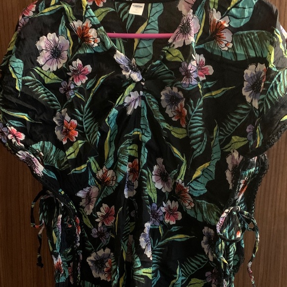 Old Navy Other - Old Navy Black Floral Swim Coverup